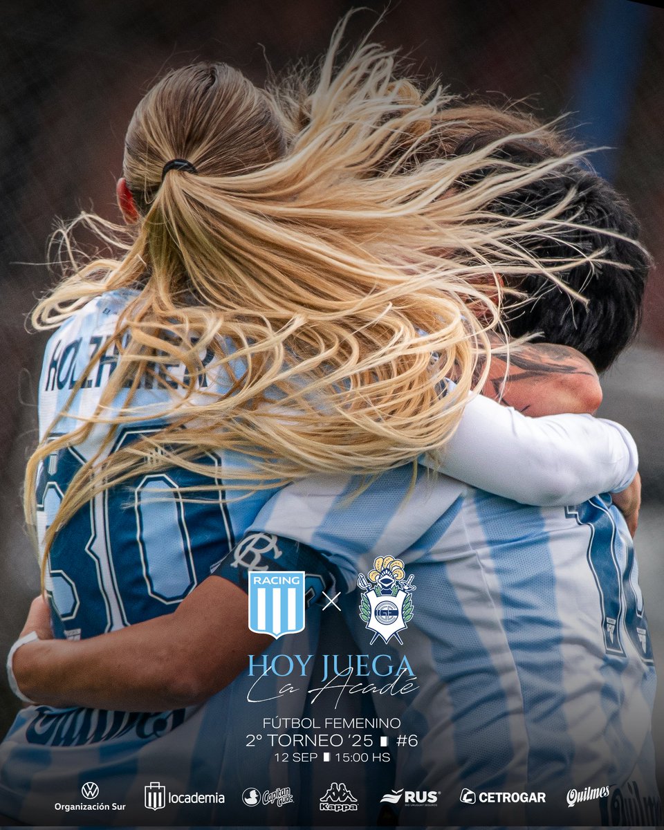 TotalmenteRC's tweet image. #FútbolFemenino
#TorneoClausura2025
#Fecha6
#ZonaB
#HoyJuegaRacing

📅Vie 12/9
🏆Torneo Clausura 2025
🆚@gimnasiaoficial
🏟️Predio Tita 
⏰️15:00

📸@RacingClub