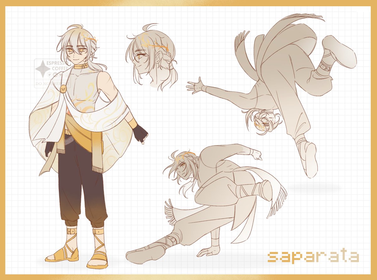 Espress0Coffee's tweet image. (design sheet so I can remember how I draw saps--)
#saparata #statesmp #statesmpart