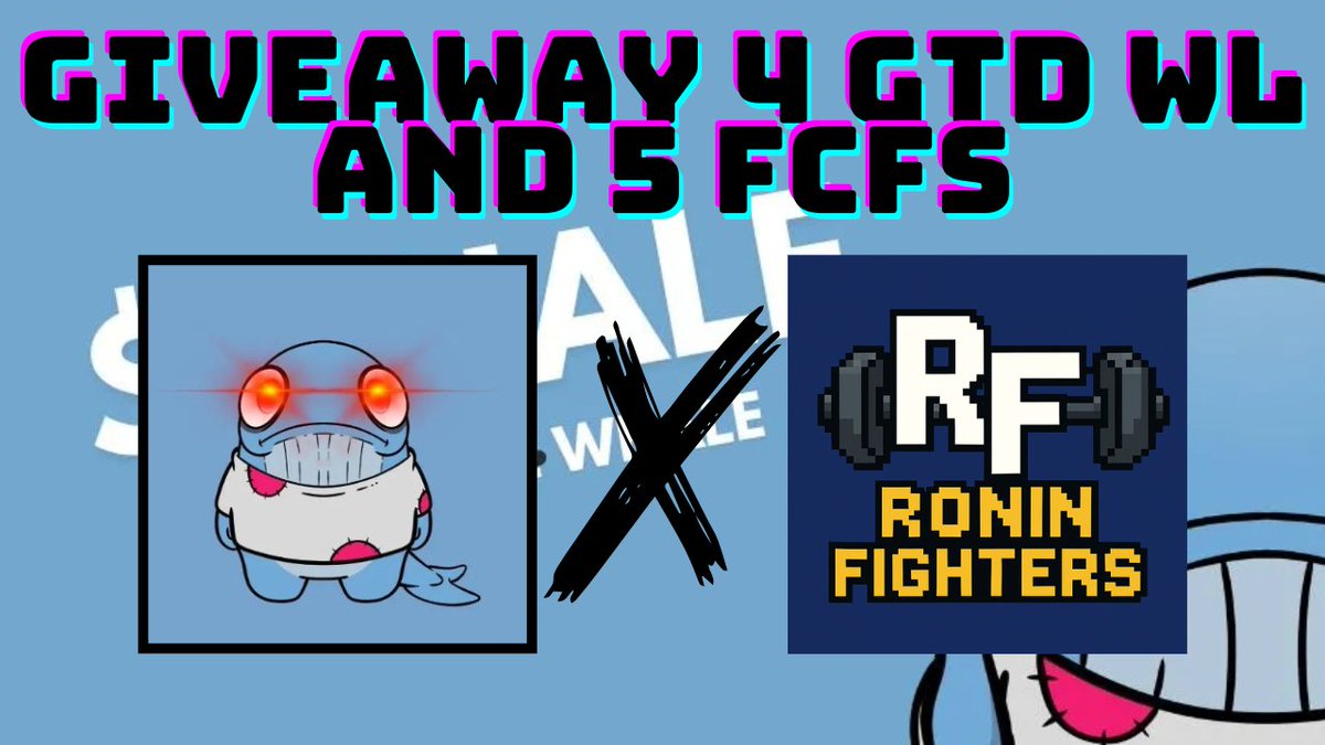 EduNFTmx 🇲🇽 (@edunftmx) on Twitter photo 🚨 WhaleIT x <a href="/RoninFighters/">RONIN FIGHTERS</a> WL Giveaway 🚨
We’re raffling 4 GTD WL & 5 FCFS WL spots for the upcoming <a href="/whaleitgg/">WHALE IT ( $WHALE )</a> NFT Mint 🐳
💰 Mint Price: 44 $RON
📦 Supply: 4,444 NFTs
📅 Mint Date: TBA
How to Join:
1⃣ Follow: <a href="/whaleitgg/">WHALE IT ( $WHALE )</a> × <a href="/RoninFighters/">RONIN FIGHTERS</a> Like ❤️+ RT🔁
2⃣Tag 3 friends 👥 🚨 WhaleIT x <a href="/RoninFighters/">RONIN FIGHTERS</a> WL Giveaway 🚨
We’re raffling 4 GTD WL & 5 FCFS WL spots for the upcoming <a href="/whaleitgg/">WHALE IT ( $WHALE )</a> NFT Mint 🐳
💰 Mint Price: 44 $RON
📦 Supply: 4,444 NFTs
📅 Mint Date: TBA
How to Join:
1⃣ Follow: <a href="/whaleitgg/">WHALE IT ( $WHALE )</a> × <a href="/RoninFighters/">RONIN FIGHTERS</a> Like ❤️+ RT🔁
2⃣Tag 3 friends 👥