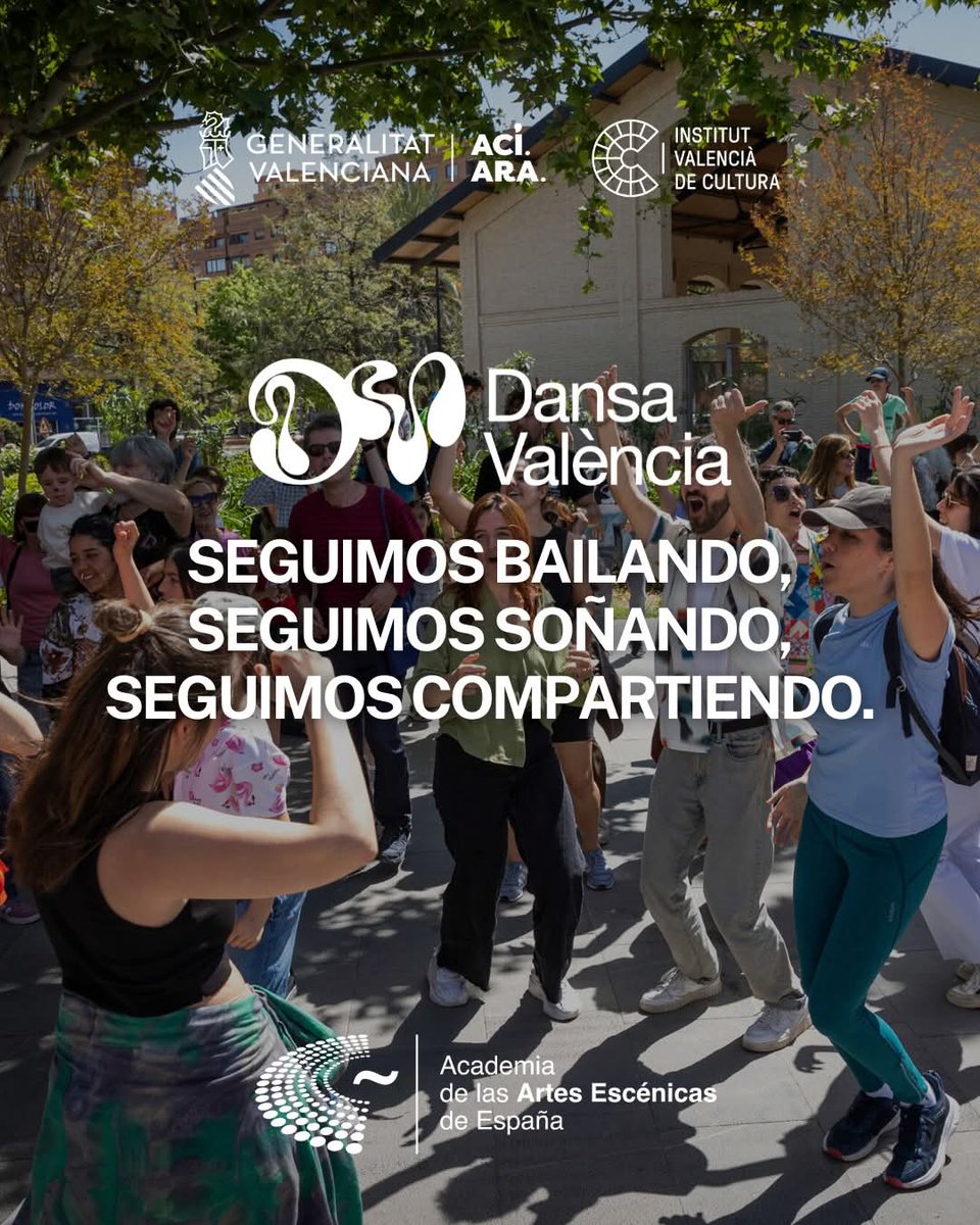 ✨ Estem de celebració! ✨
L'Academia de las Artes Escénicas de España ha distingit <a href="/DansaValencia/">Dansa València</a> amb la seua Medalla d'Or.
➡️ Un espai únic, alhora festival i mercat, on la creació valenciana té un suport incondicional i on també conviuen propostes nacionals i internacionals.