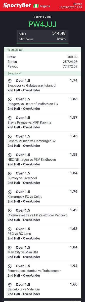 Chidex (@chiz_ice) on Twitter photo 2ND HALF OVER 1.5
1ST FRAME: 800+ ODDS Z2V6ZE
2ND FRAME: 500+ ODDS PW4JJJ
SATURDAY & SUNDAY
ðâ
ïž
<a href="/Lexybabs/">Lexybabs</a> <a href="/plutostats/">Pluto ðª</a> <a href="/Tee4real_/">Prynzz Teehð«ðâœð</a> <a href="/EmyAdooh/">Emy_Gcakes</a> <a href="/Joshkin48/">Joshkin</a> <a href="/Kingkuti_/">ð Daddy Fernandes ð ð³ð¬ð²ðœðšðŠ</a> <a href="/jeffre__/">ððððð¥ð ðïžð</a> <a href="/TonyTon18203537/">TeeBoy</a> <a href="/Ekitipikin/">Mayor Of Ekiti</a> <a href="/LouieDi13/">B I G L O U I E ð«µðŸ</a> 2ND HALF OVER 1.5
1ST FRAME: 800+ ODDS Z2V6ZE
2ND FRAME: 500+ ODDS PW4JJJ
SATURDAY & SUNDAY
ðâ
ïž
<a href="/Lexybabs/">Lexybabs</a> <a href="/plutostats/">Pluto ðª</a> <a href="/Tee4real_/">Prynzz Teehð«ðâœð</a> <a href="/EmyAdooh/">Emy_Gcakes</a> <a href="/Joshkin48/">Joshkin</a> <a href="/Kingkuti_/">ð Daddy Fernandes ð ð³ð¬ð²ðœðšðŠ</a> <a href="/jeffre__/">ððððð¥ð ðïžð</a> <a href="/TonyTon18203537/">TeeBoy</a> <a href="/Ekitipikin/">Mayor Of Ekiti</a> <a href="/LouieDi13/">B I G L O U I E ð«µðŸ</a>