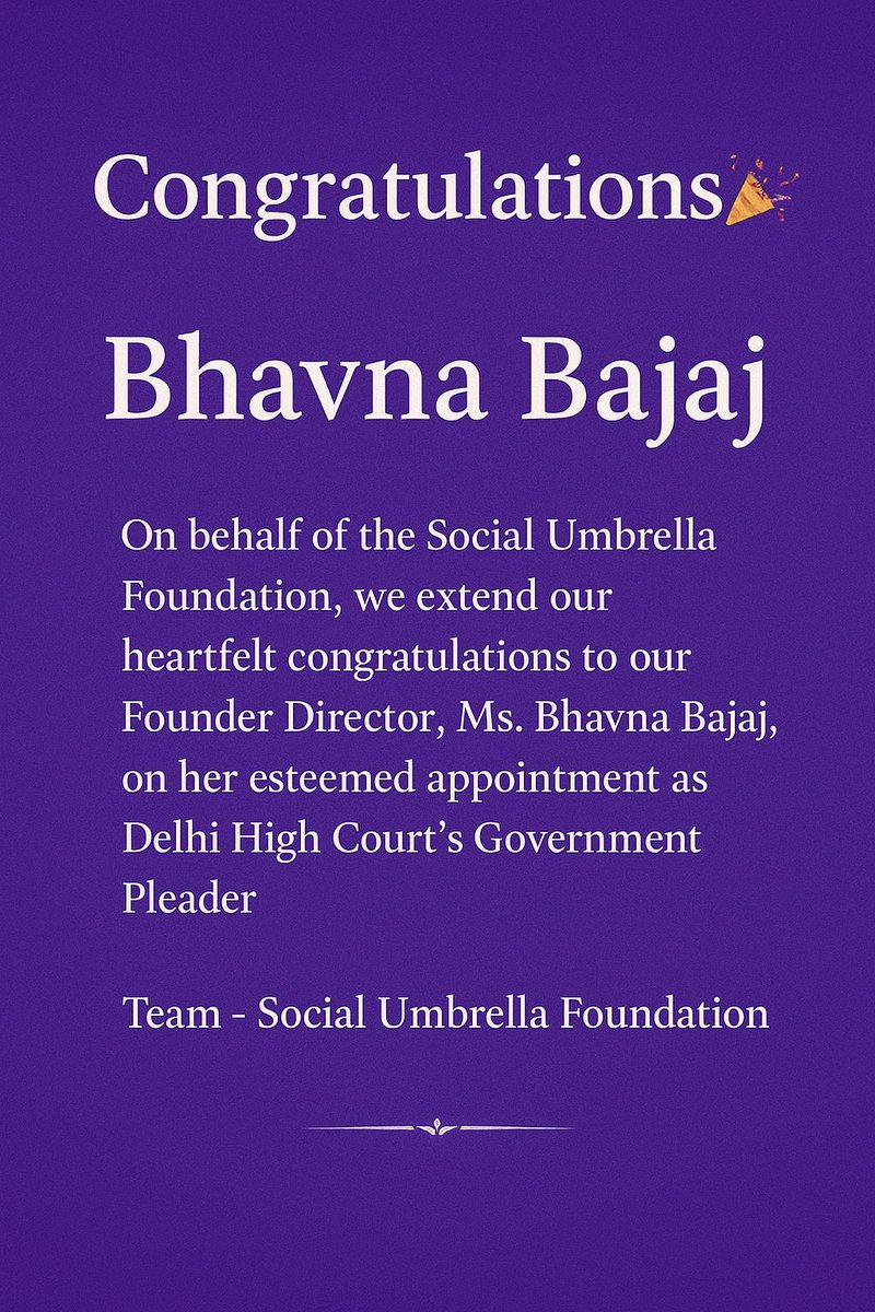 SocialUmbrellaa's tweet photo. Congratulations #BhavnaBajaj https://t.co/0rAUPrKwjr