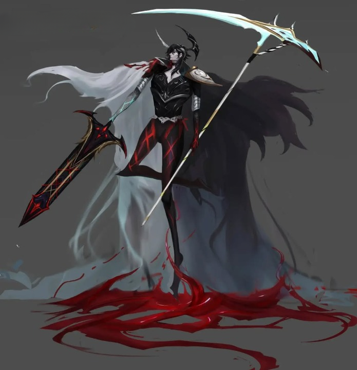 reviheree's tweet image. "Shadow reaper rising with blades of chaos if y'all want some work Dms are open💕
#DarkFantasy #EpicArt #ShadowReaper #FantasyVibes #AnimeArt #MythicWarrior #DarkAesthetic #EdgyArt #FantasyDesign #EpicCharacter