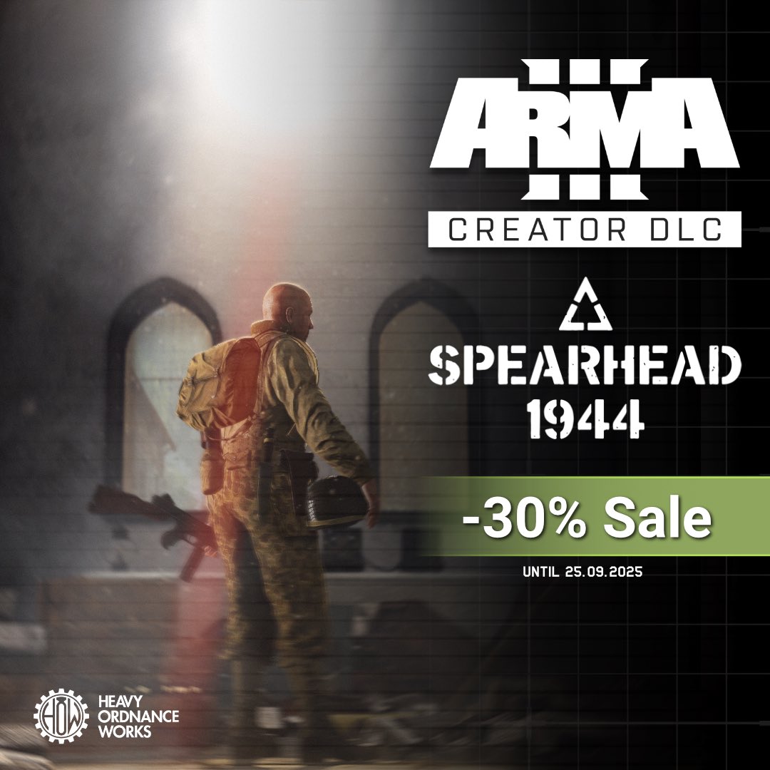 HeavyOrdWorks's tweet image. Soldiers,

Twelve years of Arma 3 have tested and proven this community. 

With Spearhead 1944, the call to arms is stronger than ever. Step forward, recruit, the front awaits and so does the liberation of Normandy!

#SPE #Arma