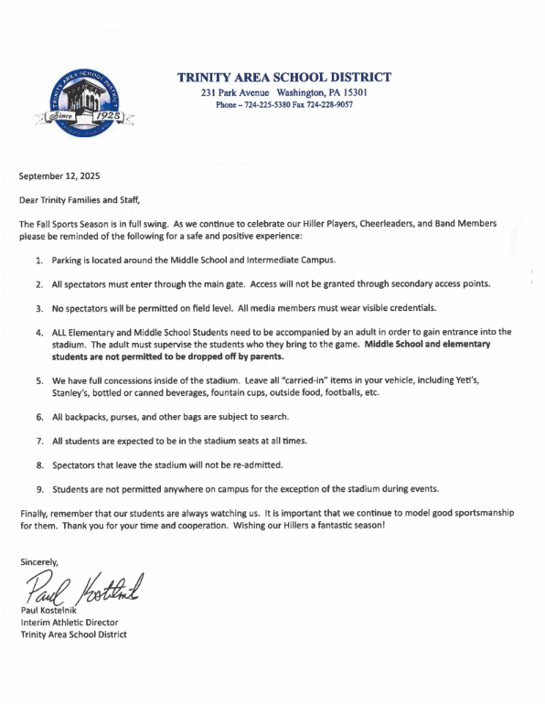 Trinity Athletics tweet media