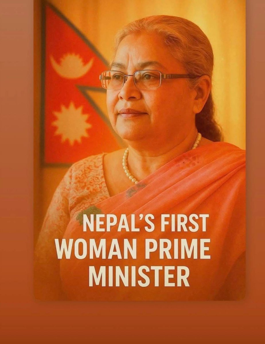 spalfour's tweet photo. First Female Prime Minister of Nepal🇳🇵 Shusila Karki. 🇳🇵💐 https://t.co/KmYSxA7uKp