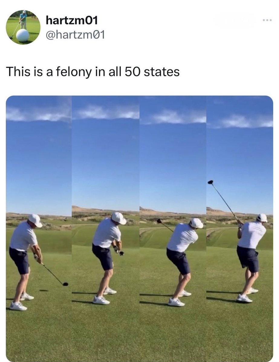 Riggs gets paid to golf with this swing 🤯