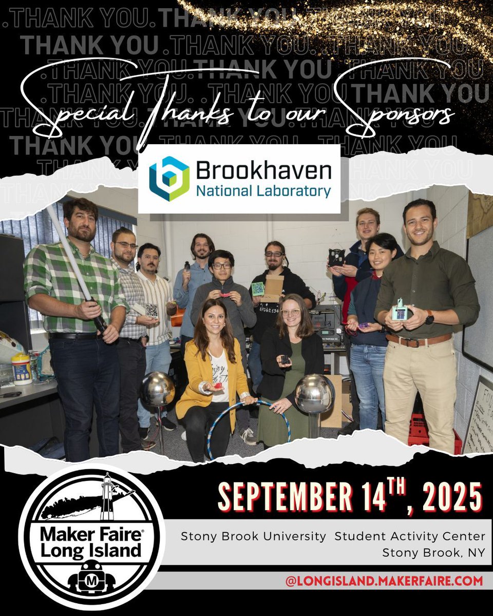 Meet the Makers &amp; Sponsors: BNL Maker’s Club
Engineers, physicists, machinists &amp; more — bringing projects &amp; hobbies to #MakerFaireLI + proud event sponsor!
Free Circuit Board Badge w/ advance tickets!
🔗 buff.ly/1clHZq6
#MeetTheMakers #BNLMakersClub #BrookhavenNationalLab