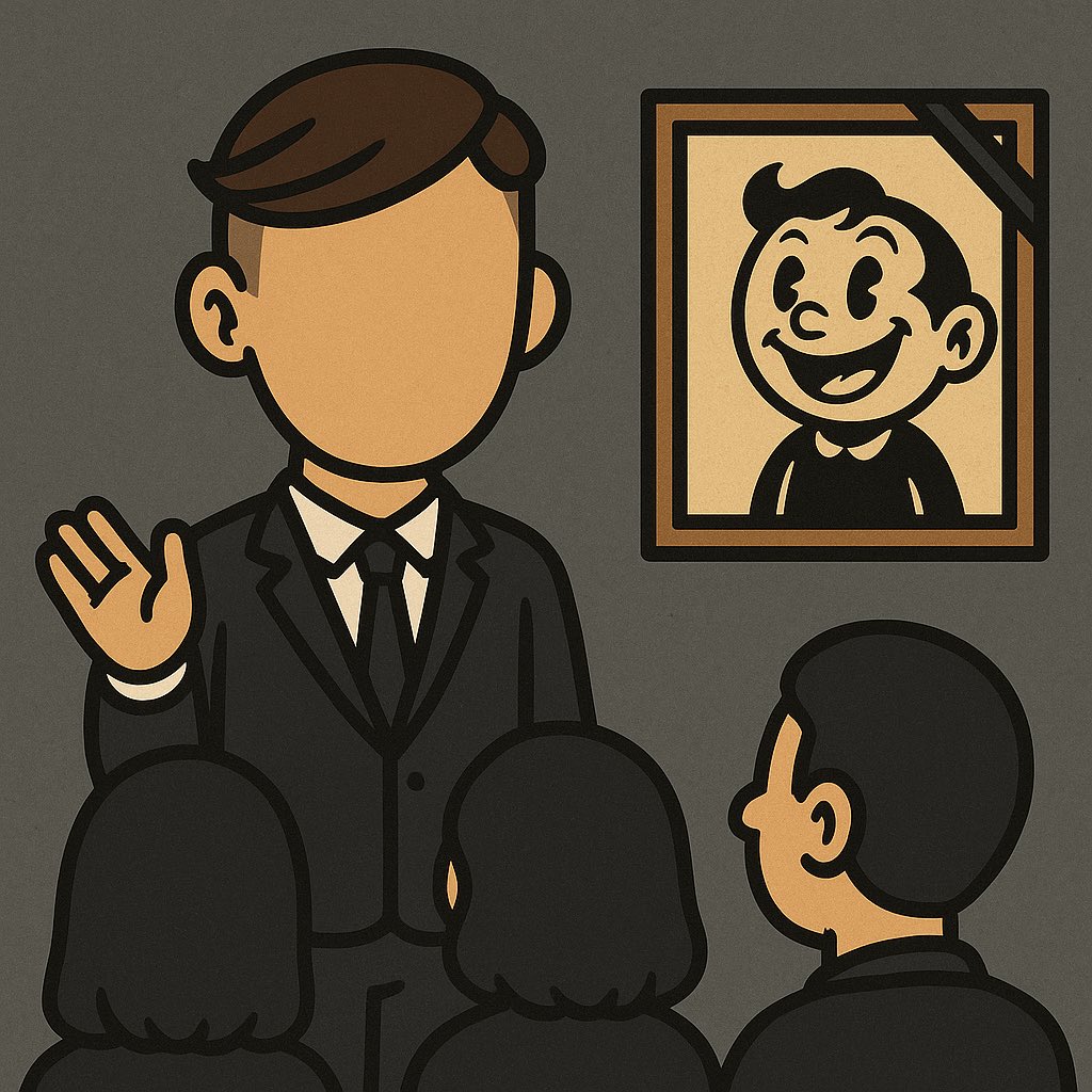 Der Kanzler spricht:
Heute nehme ich Abschied vom kleinen Bub – einem Kämpfer für Humor und Haltung, der den Angriffen politischer Gegner und seiner Neider zum Opfer fiel und somit seinen Platz in dieser Welt verlor.
Doch seine Stimme bleibt: In Erinnerung, in Haltung und im