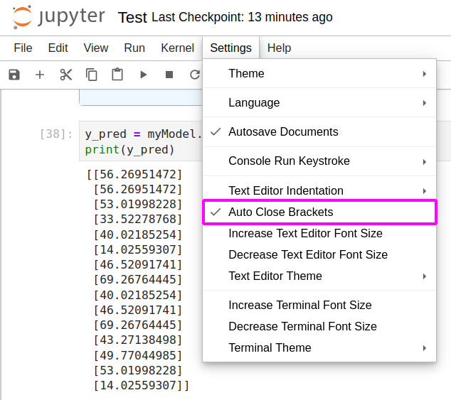 vitalizzare's tweet image. Occasionally peek at the new Jupyter Notebook to see how it's doing. Found 'Autoclose brackets' in Settings - love it. Now I hope the old-school Search/Replace comes back to #jupyternotebook