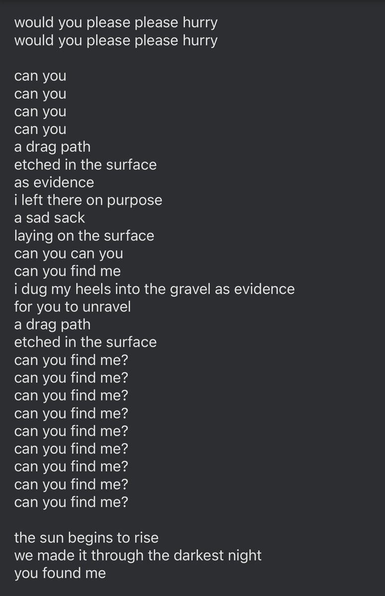 ryesuniversee's tweet image. drag path lyrics transcribed to the best of my ability
