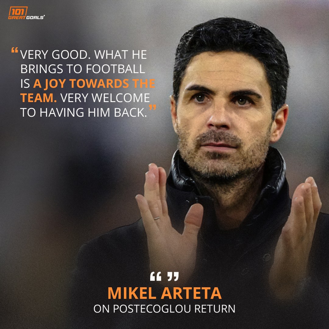 💬 Mikel Arteta happy to have Ange Postecoglou back in the Premier League ahead of Nottingham Forest’s trip to Arsenal 🔴