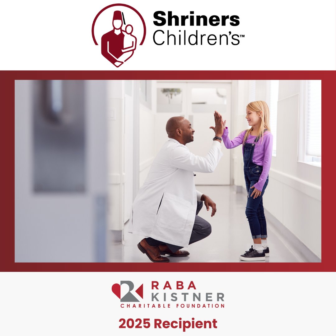 RabaKistner's tweet image. Thanks to the leadership and generosity of our employees, the Raba Kistner Charitable Foundation is proud to support Shriners Children's. 

Learn more: shrinerschildrens.org/en

#PediatricCare #NonprofitSupport #ChildrensHealth #CommunityImpact #HealthcareHeroes