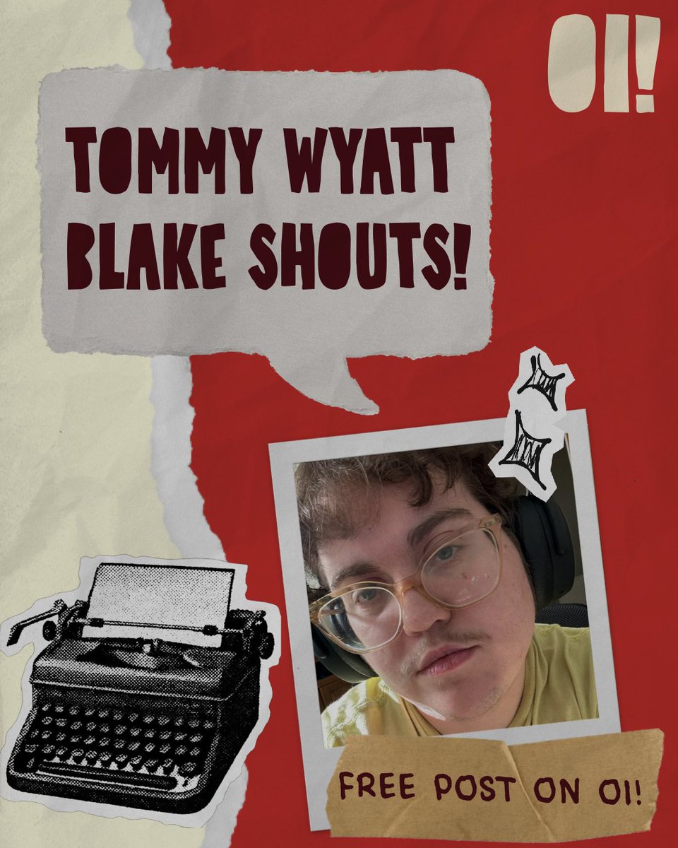 Oisubstack's tweet image. tommy wyatt blake shouts! this interview was so so fun to research and read, can't wait for everyone to read it &amp;lt;3

preorder Mutually Assured Destruction over at @the_ethelzine 

thanks again to @tommywyattblake for sitting down with our scrappy little substack, interview in bio
