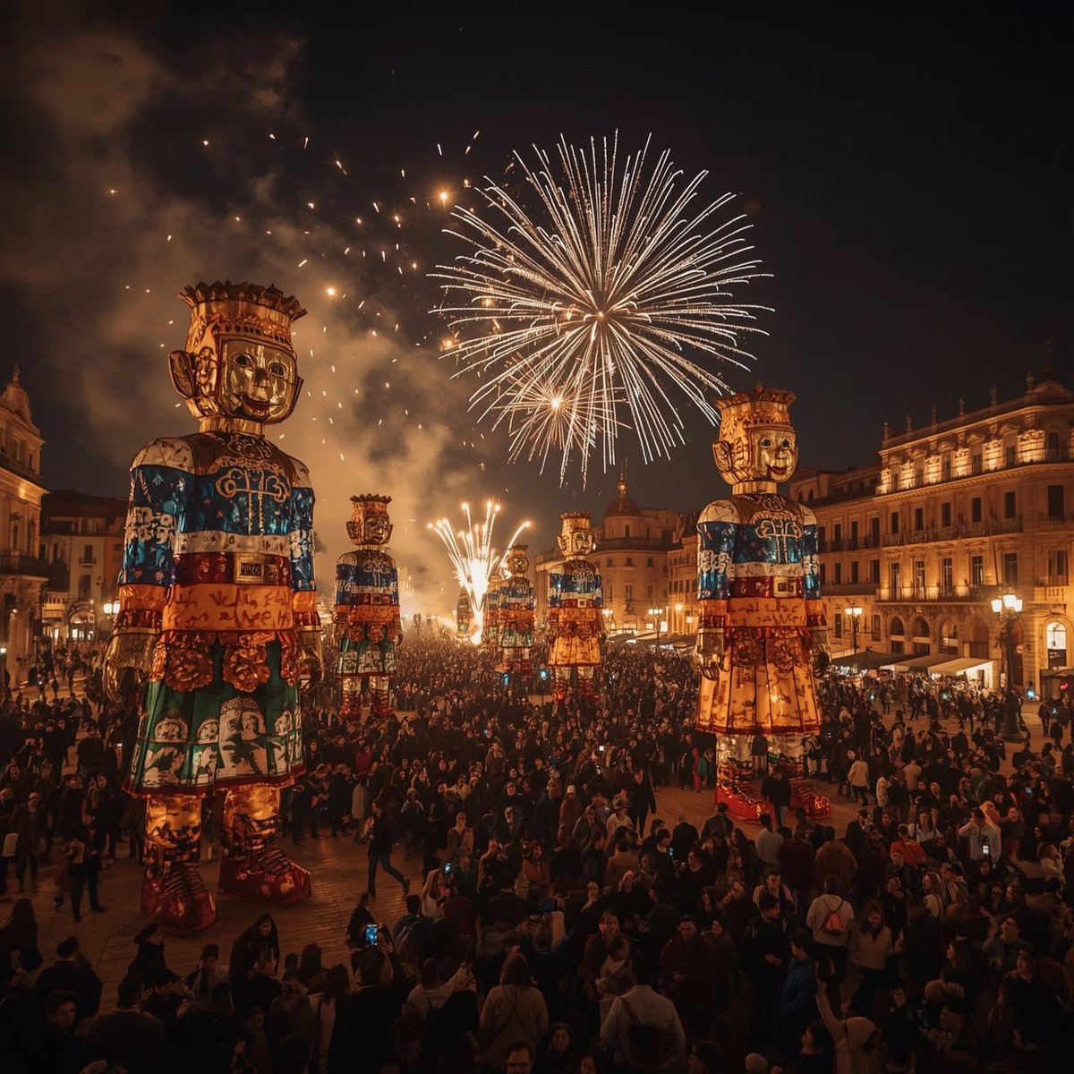 Mirada_Esp's tweet photo. En marzo, Valencia se ilumina con Las Fallas 🔥. Gigantescas esculturas de papel, fuegos artificiales y música llenan las calles, terminando con la quema de los monumentos en una noche de fuego espectacular. ✨
#España #LasFallas #Fiesta #Cultura https://t.co/V0xsJjW9t7