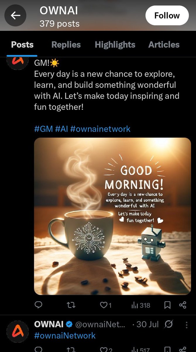 the scam didn't even bothering covering up well 

- changed username a month ago 
- first tweet was 30th July about 6 weeks ago.
-whole page is full of gm and gn posts
- no product at all 
- no founder or team....

 they'll probably pop up with an NFT or a presale soon lol