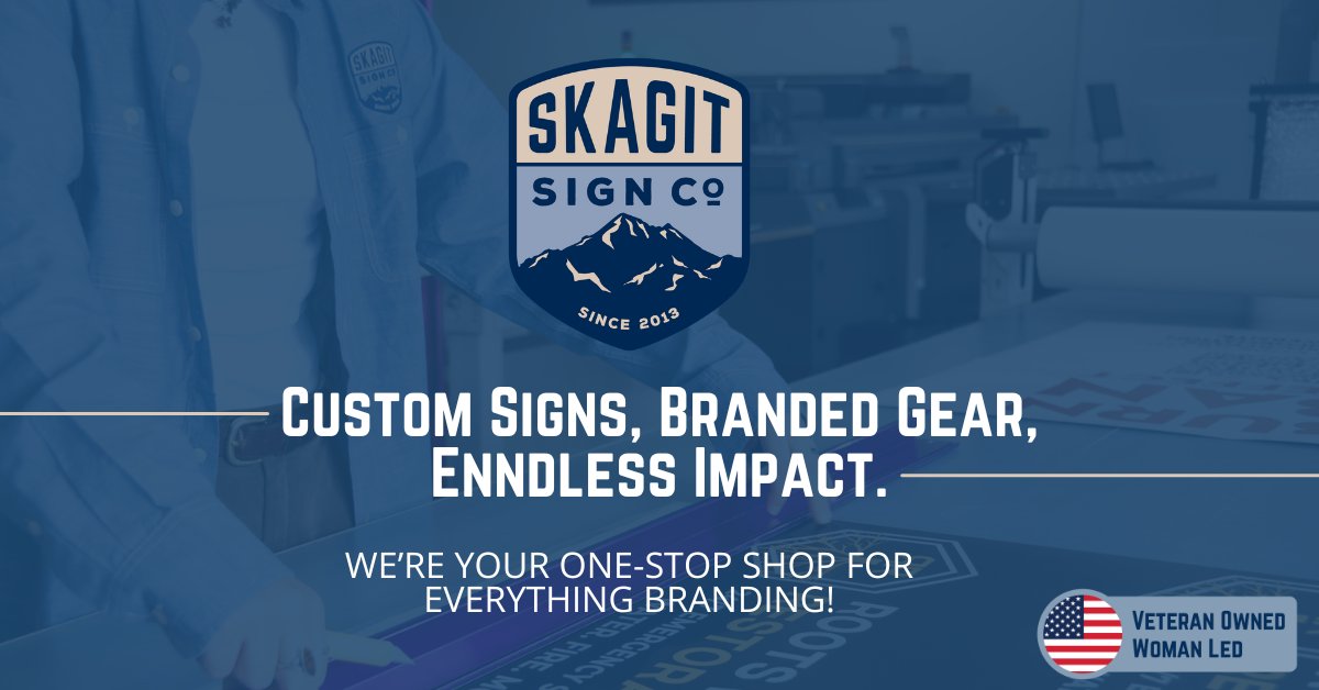 SkagitSignCo's tweet image. Looking for a local partner to bring your brand to life? No matter the project, big or small, we help your business stand out and stay top of mind!

skagitsignco.com

#signs #promo #wraps #skagitvalley #skagit #whatcom #snohomish #veteranowned #womanled #skagitsignco