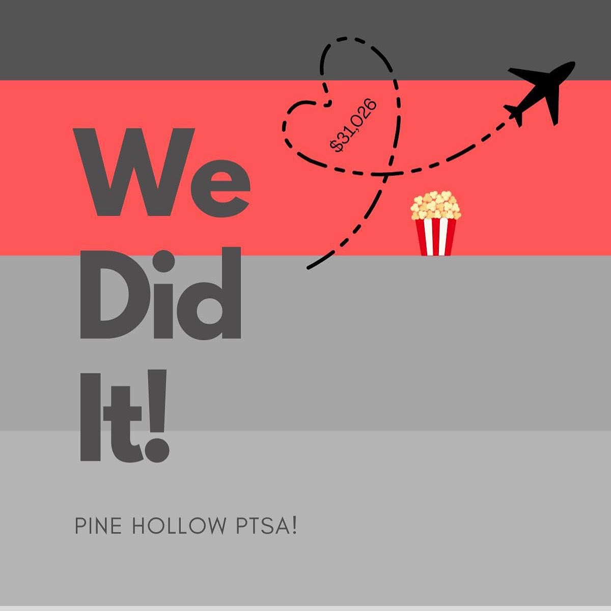 PHMSPTSA's tweet image. THANK YOU THANK YOU THANK YOU! We did it!! Grand total is $31,026. Way to make it happen Pilots!! We are incredibly grateful. We can&apos;t wait to get this show on the road and help our school be the best Middle School in Wake County! @PineHollowMS