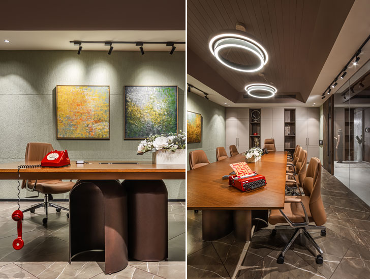 #CustomDesignStories shapes a Gurgaon office that balances industrial character with crafted nuance, as the interiors reflect presence, purpose, and individuality. indiaartndesign.com/from-geometry-…