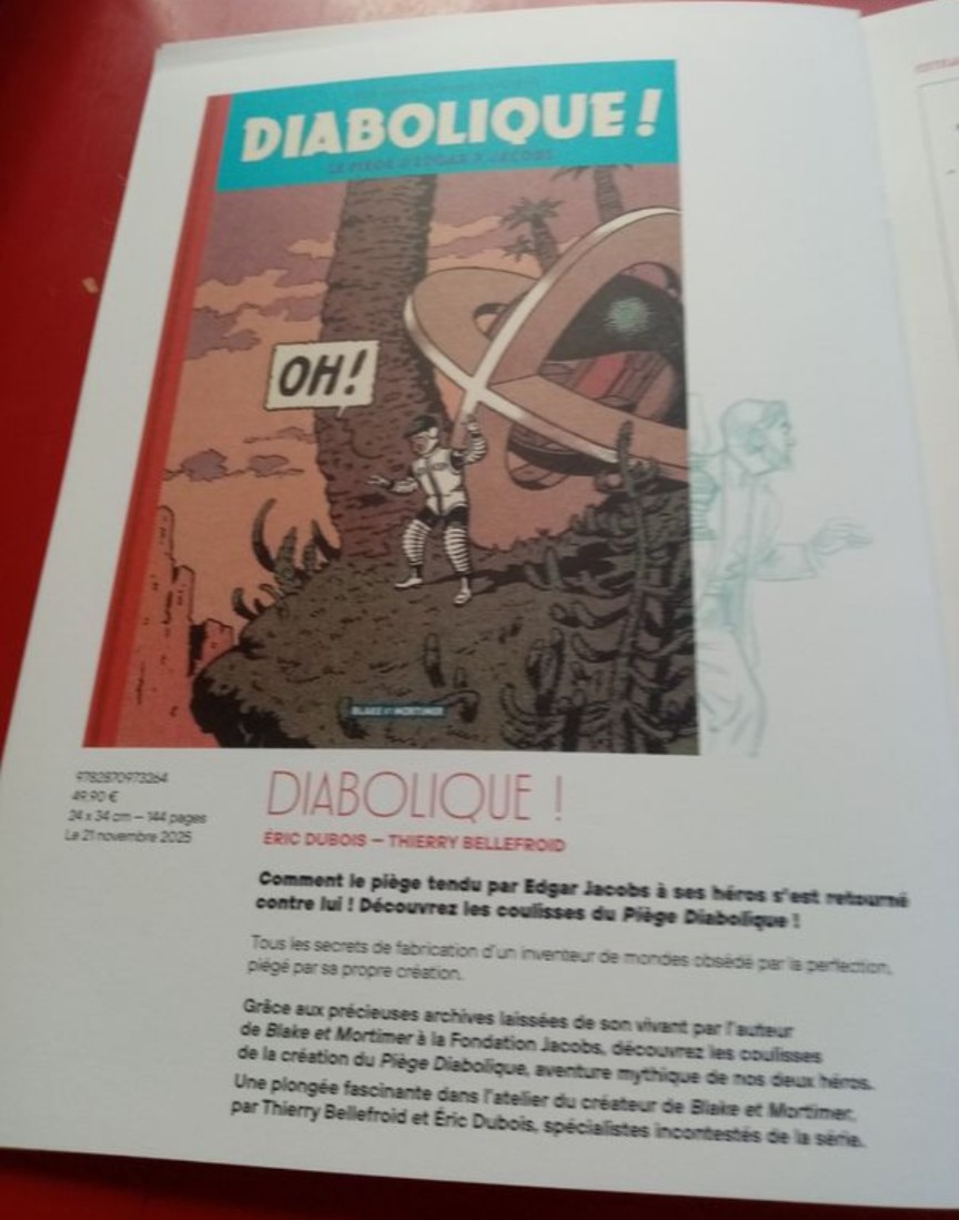 #BlakeetMortimer 
Plan media du prochain Blake et Mortimer #lamenaceatlante
Programme événementiel 
 présentation des nouveaux albums à paraître en 11/2025
La Menace Atalante 
La Double exposition 
Le piège Diabolique 
<a href="/EditionsDargaud/">Editions Dargaud</a>