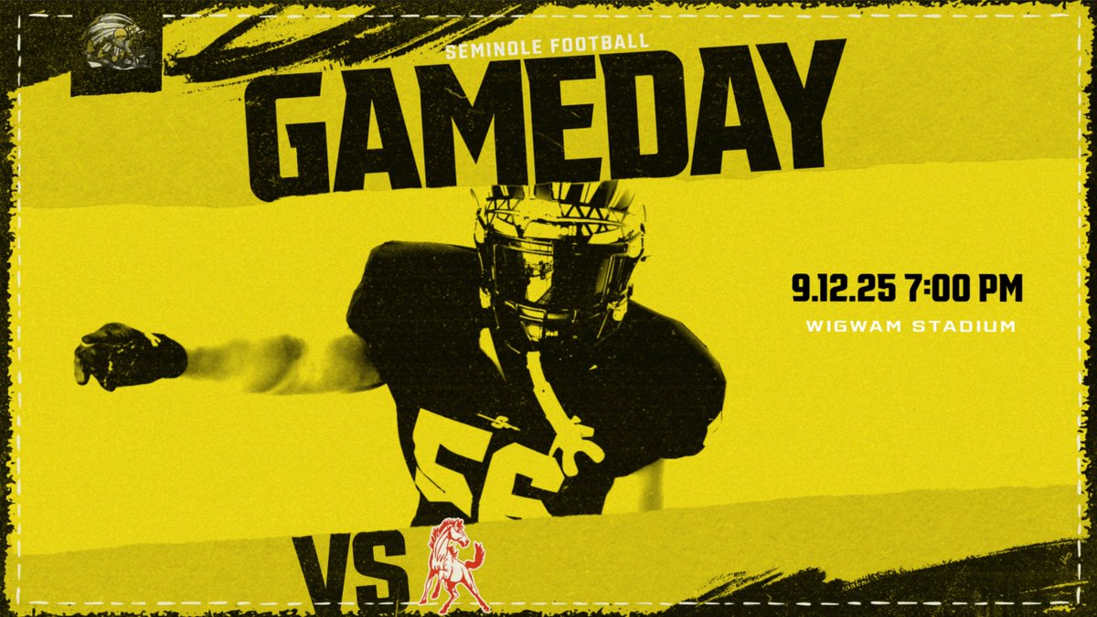 It's GAMEDAY in Seminole‼️

🕖 7:00 PM
📺 seminoleathletics.org/broadcasts
🏟️ Wigwam Stadium - Seminole, TX