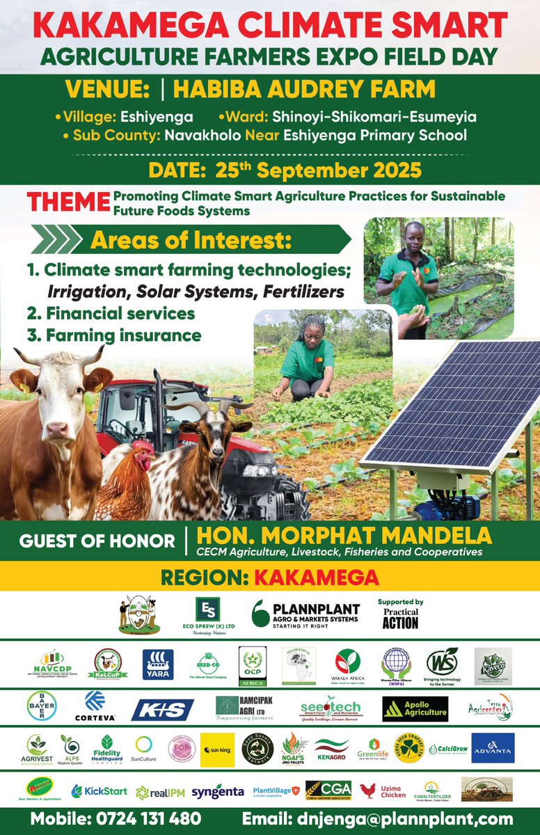 eFarmersCentre's tweet photo. Hello Farmer! Are you in any climate smart agriculture value chain? Here is your chance to showcase,engage and brainstorm https://t.co/ueED2zi8TQ