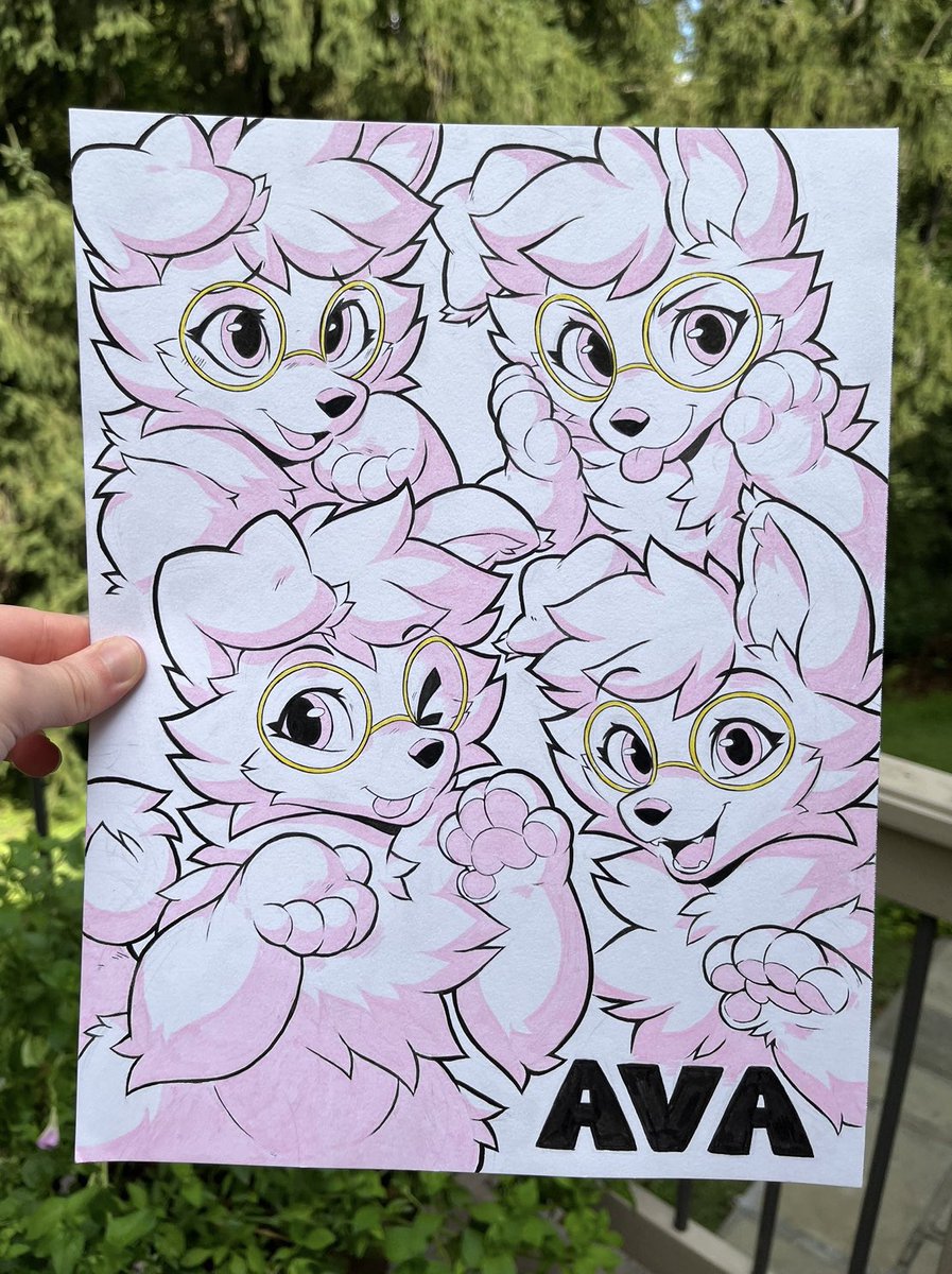 Traditional inked sketch-page ‧˚ ♡
Drawn with brush pen!