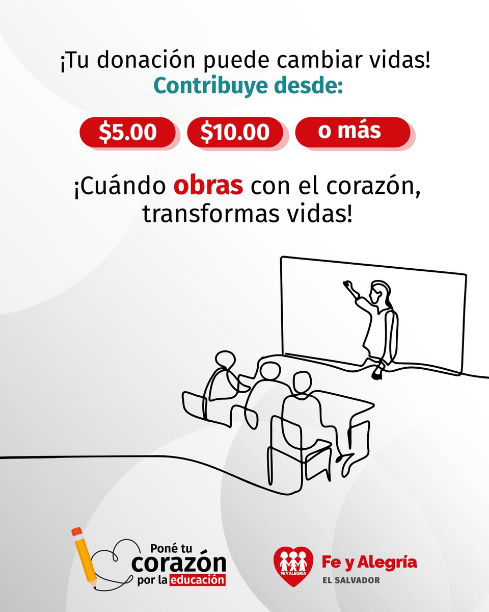 Cuando obras con el corazón, transformas la educación.
Cada donación abre la puerta a nuevas oportunidades para niñas, niños y jóvenes, sembrando esperanza y construyendo un futuro mejor. 
 Súmate a nuestra misión y dona hoy:
pay.n1co.shop/pl/aoY4vuAlz