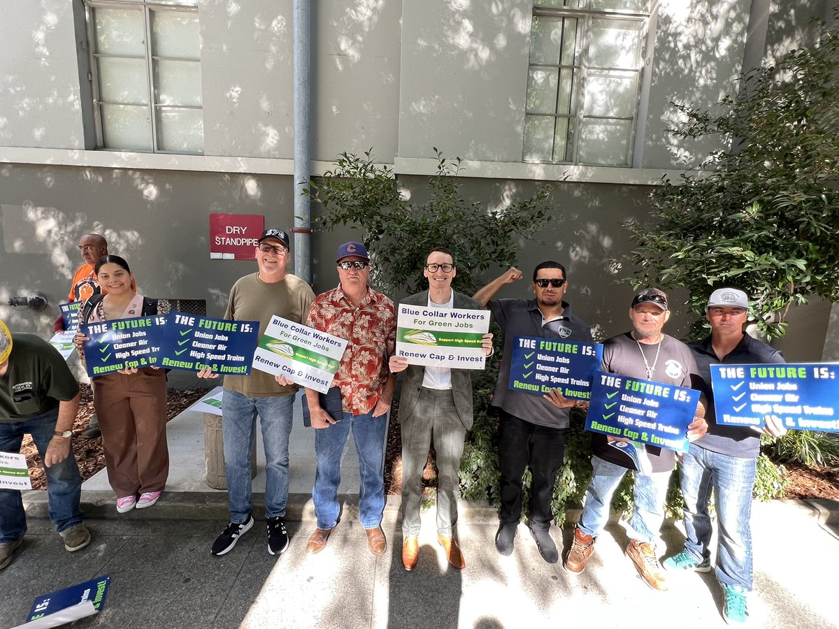ironworkerbuilt's tweet photo. Iron workers standing strong in support of renewing #capandinvest. @MoniqueLimonCA @ASM_Irwin @GovPressOffice https://t.co/WaFkqyFKZY