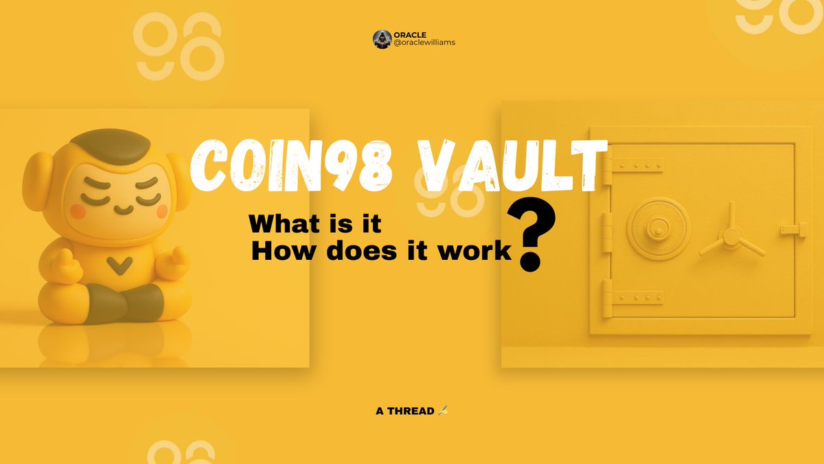 oraclewilliams's tweet image. A month after joining COIN98 CREATOR'S HUB, I stumbled upon something that made my crypto journey smoother.
I thought I’d seen it all after navigating wallets for a while, but then I claimed some C98 rewards with THE COIN98 VAULT.
Here’s what it is and how it works 🧵🔻