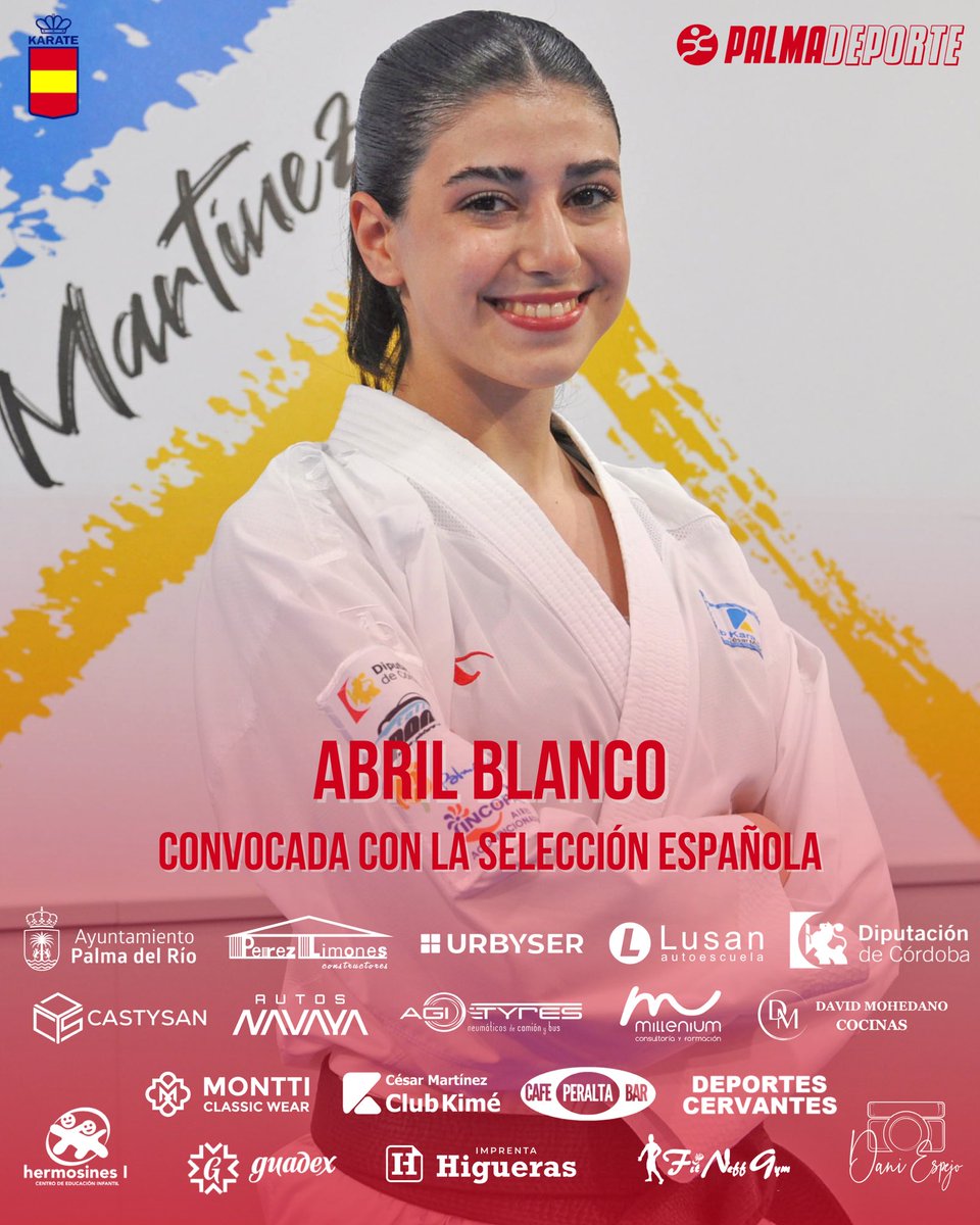 🥋❤️💛 Kárate | ¡ #AbrilBlanco , convocada con la <a href="/RFEKarate/">R.F.Española Karate</a> !

🔥 La palmeña, perteneciente al #ClubKimé de <a href="/BlanesCsar/">César Martínez</a> , viajará hasta Guadalajara para disputar los Campeonatos del Mediterráneo con el Equipo Nacional 🔝

#palmadeporte