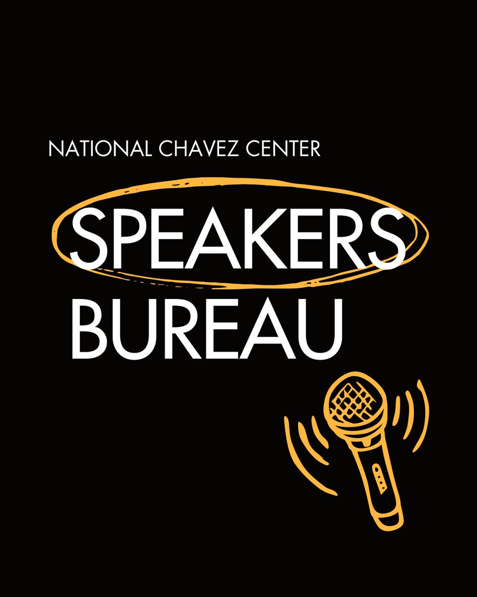 🌟 Bring Cesar's legacy to your community! 🌟

The NCC Speakers Bureau shares his story and values at conferences, campuses, marches, and community events nationwide.

✨ Request a speaker: chavezfoundation.org/speakers-burea…

#NationalChavezCenter #SiSePuede