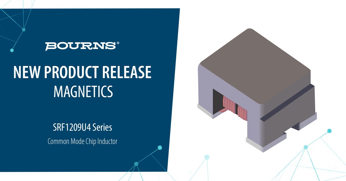Bourns's tweet image. When millimeters matter: Our new SRF1209U4 chip inductors (1.2x1.0x0.9mm) deliver superior noise suppression for USB4™, Thunderbolt™ &amp;amp; HDMI connections. Tiny components, massive signal integrity improvement. bourns.co/4me0kZe #HighSpeedDesign #Bourns