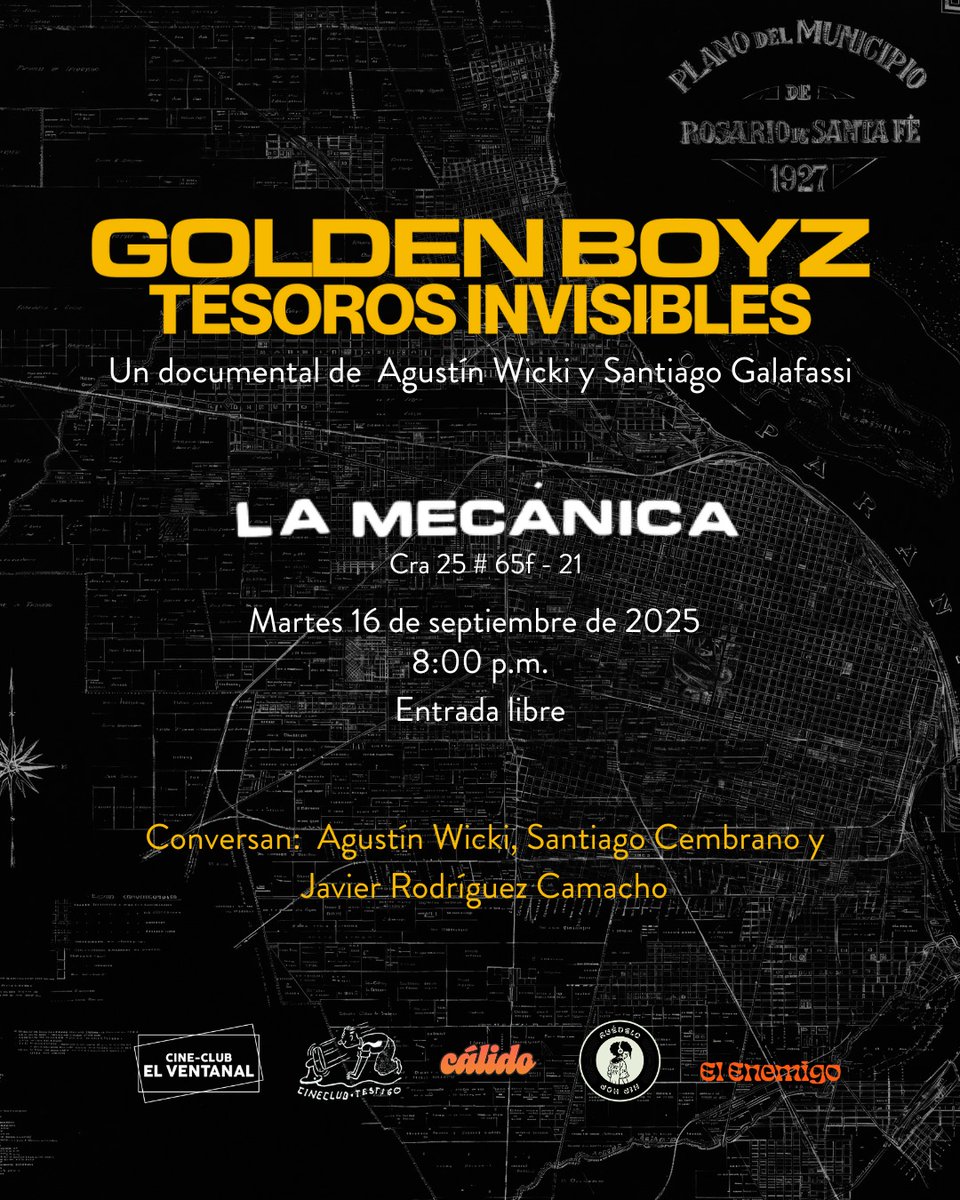 ¡COLOMBIA!

Llegó el estreno en Bogotá nuestra película Tesoros Invisibles. La historia de los Golden Boyz, uno de los colectivos más importantes del rap argentino y latino. Martes gratis en La Mecánica.

Además le sumamos un conversatorio con <a href="/scembrano/">Santiago Cembrano III</a>, Javier Rodriguez y yo.