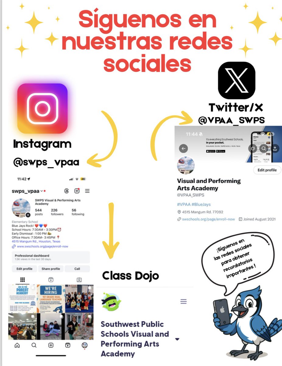 Visual and Performing Arts Academy (@vpaa_swps) on Twitter photo ✨ Stay connected with the Blue Jays! 💙
Follow us on all our platforms to see campus highlights, student celebrations, upcoming events, and more! ✨ Stay connected with the Blue Jays! 💙
Follow us on all our platforms to see campus highlights, student celebrations, upcoming events, and more!