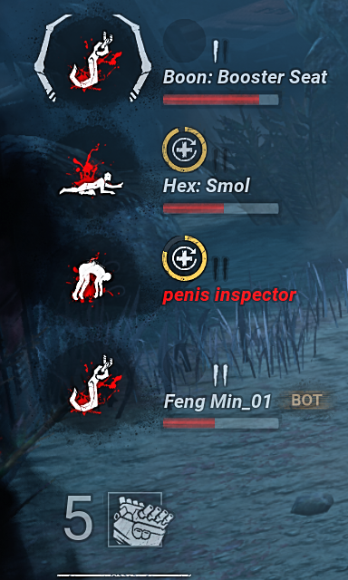 LordWelkin_'s tweet photo. hey @DeadbyDaylight what did you say, too harsh for killers for the tunneling/slugging reduction? yeah how about that??? how is that not a reportable offense? how is that a "gaming tactic" when it makes 4/5th of the players not have fun? make it make sense bro. https://t.co/6d4LofUBio