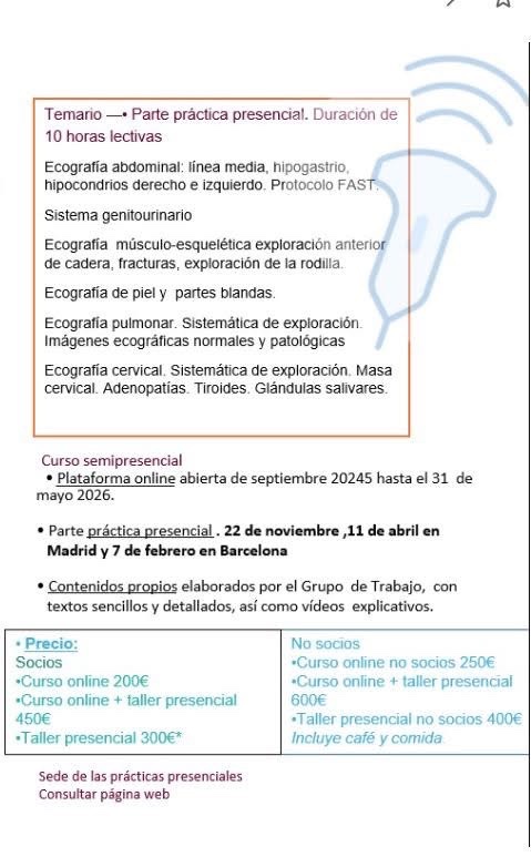 🎓 Curso Ecografía Clínica Pediátrica #aepap 
Comienzo este lunes, 15 de septiembre. Pero aún puedes inscribirte! Info y enlace inscripción: 
aula.aepap.org/producto/ecp25/
Te esperamos! #pediatría #ecografía