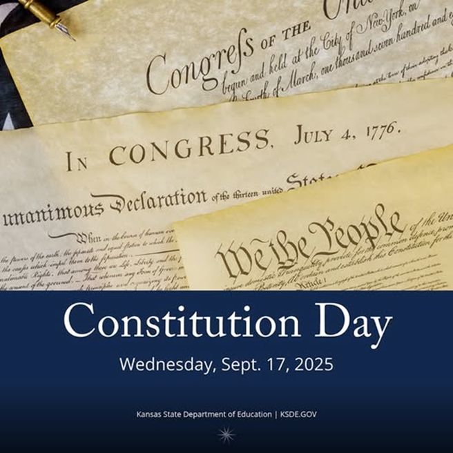 To celebrate Constitution Day, Sept. 17, third grade students are invited to participate in a virtual mock trial, hosted by Olathe USD 233 and Judge Robert J. Wonnell of the Kansas 10th Judicial Court in Olathe.

Click here for more information: buff.ly/3DN7UF3