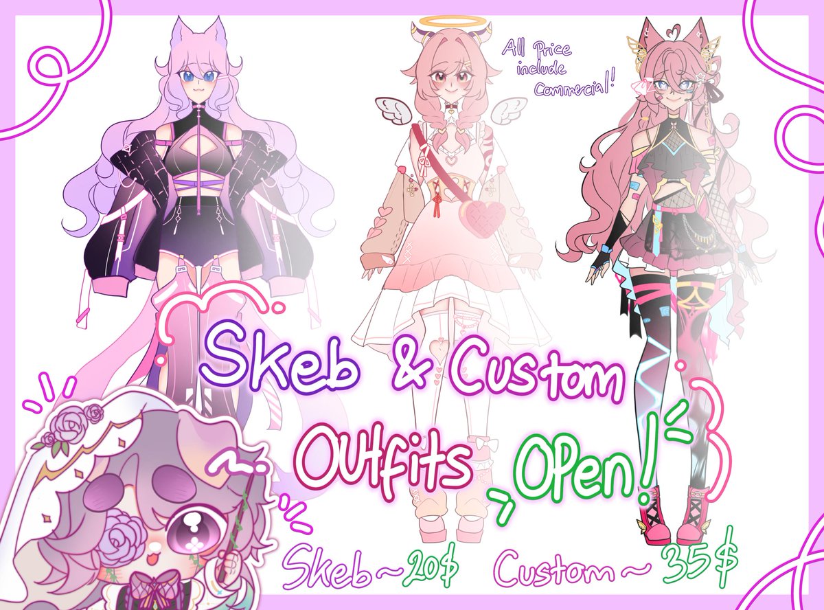 🪻OUTFIT OPEN 
+ Mini giveaway!
🤍 + 🔁 + Comment To join! 
Following NOT required, goodluck!!

✅ includes Commercial Use
✅ Handcrafted and loved by yours truly!