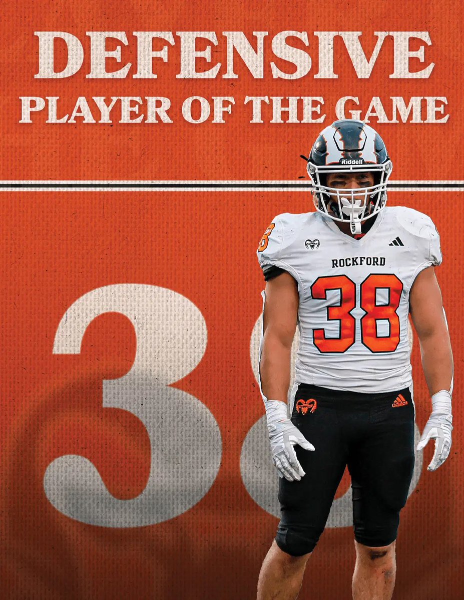 Proud to announce I won Defensive Player Of the Game week 2 vs. Muskegon! Excited to keep working!