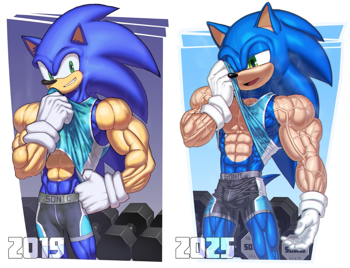 lingdingyi's tweet image. 和最初画索少的时候对比一下~鼻子和头上的刺儿依然是难点~-m-~#SONIC