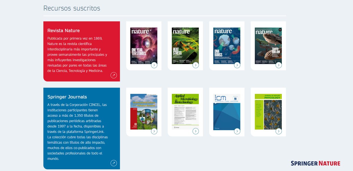 ProgramaBEIC's tweet image. 📂La colección Springer Nature incluida en el @ProgramaBEIC abarca 1351 publicaciones periódicas en 2025. El rango disciplinario de la colección incluye ciencia, medicina y tecnología. Conoce la nómina en beic.cl/colecciones/