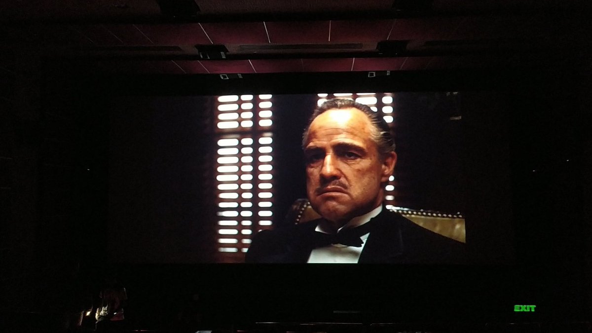 YeahShashank's tweet photo. Mind blown! Just watched #MarioPuzo's #TheGodfather on the big screen for the first time. A cinematic experience like no other!👏. #MarlonBrando and #AlPacino's performances are top notch!!

Thanks @PicturesPVR @INOXMovies for bringing it back to theaters 🎥🍿 https://t.co/VG8n3CYUHE