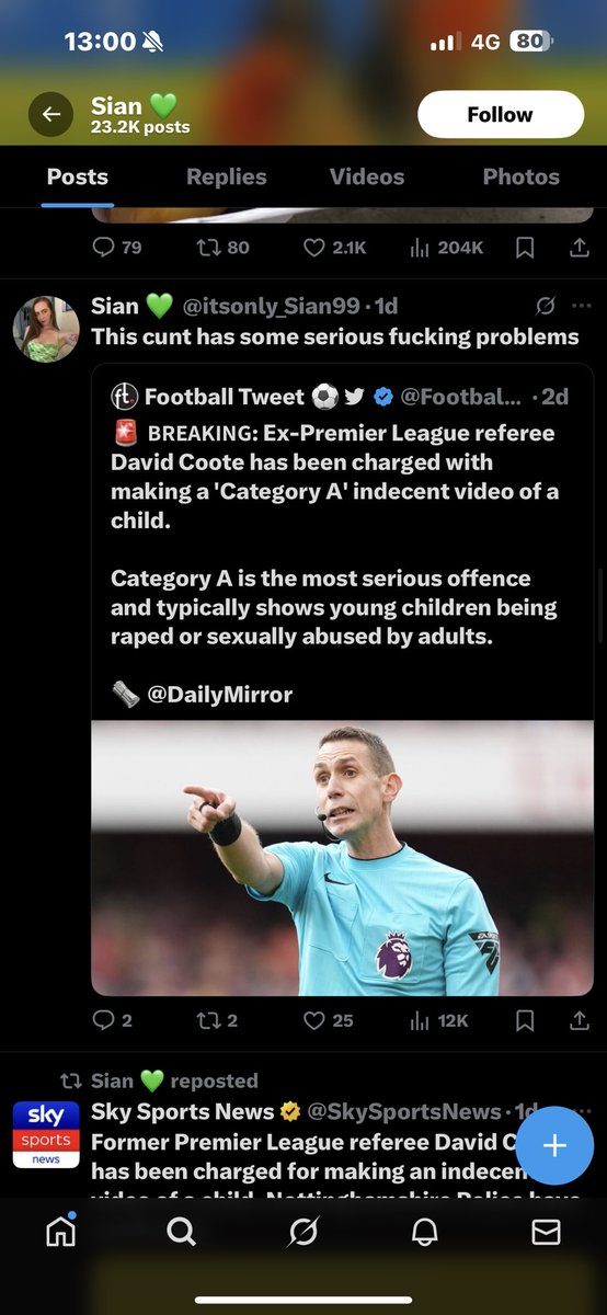 The poster deleted the original post. Think <a href="/itsonly_Sian99/">Sian 💚</a> didn’t realise he’s actually employed by the club she’s physio for.