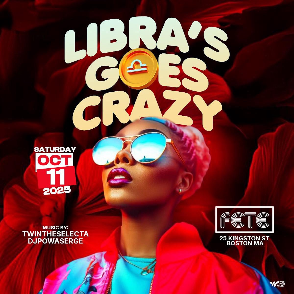 DJPOWASERGE's tweet image. (SAVE THE DATE) Saturday October 11th, 2025

All my ♎️ #Libras we going crazy….

Music by: @twintheselecta &amp;amp; @djpowaserge 

🎟️ #Eventbrite Link: librasatfete.eventbrite.com
