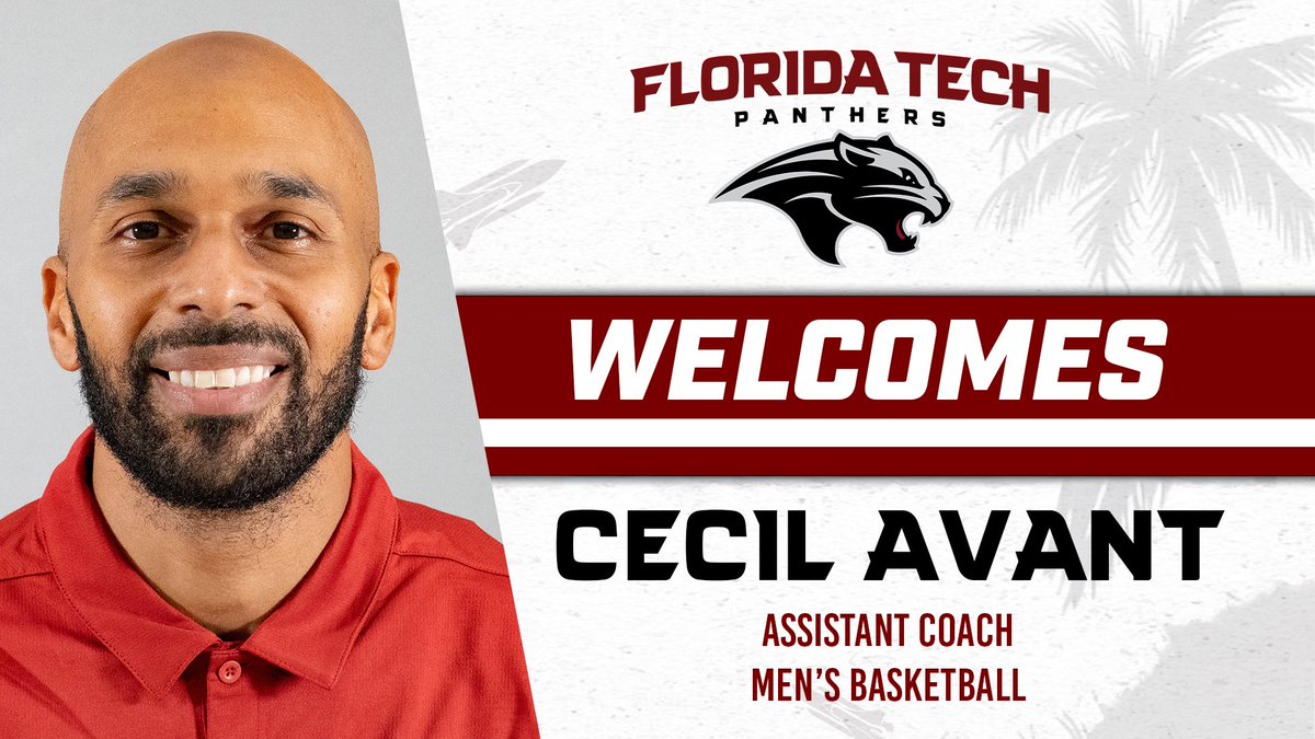 Florida Tech Men's Hoops (@floridatechmbb) on Twitter photo ๐๐๐ฐ ๐๐๐๐ข๐ญ๐ข๐จ๐ง ๐ญ๐จ ๐ญ๐ก๐ ๐๐๐ฆ๐ข๐ฅ๐ฒ๐ฆพ
Join us in welcoming Cecil Avant to the Florida Tech Menโs Basketball coaching staff๐พ
Coach Avant will serve as an Assistant Coach and the Director of Player Developmentโ๏ธ
#GoPanthers l #TechBuilt ๐๐๐ฐ ๐๐๐๐ข๐ญ๐ข๐จ๐ง ๐ญ๐จ ๐ญ๐ก๐ ๐๐๐ฆ๐ข๐ฅ๐ฒ๐ฆพ
Join us in welcoming Cecil Avant to the Florida Tech Menโs Basketball coaching staff๐พ
Coach Avant will serve as an Assistant Coach and the Director of Player Developmentโ๏ธ
#GoPanthers l #TechBuilt