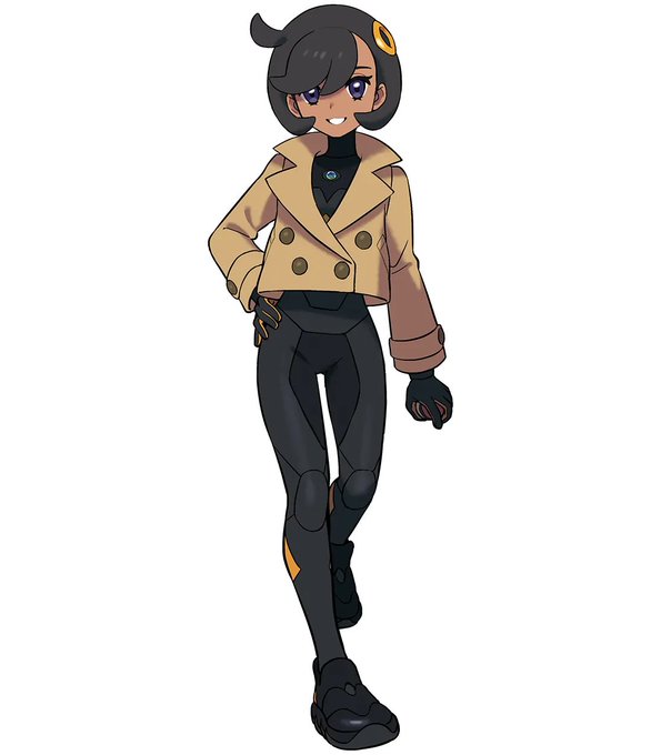 ポケモンZAのマチエールのトレンチコートを下半分バッサリ切ったやつを羽織ってるデザインは凄い事考えるなーと思ったけど、今度GUでまさにそれが出るのね しかもトレンチコートの上半分を切ったデザインのスカートとセットアップで着れるというだまし絵のような頭が混乱する仕様で痺れる 