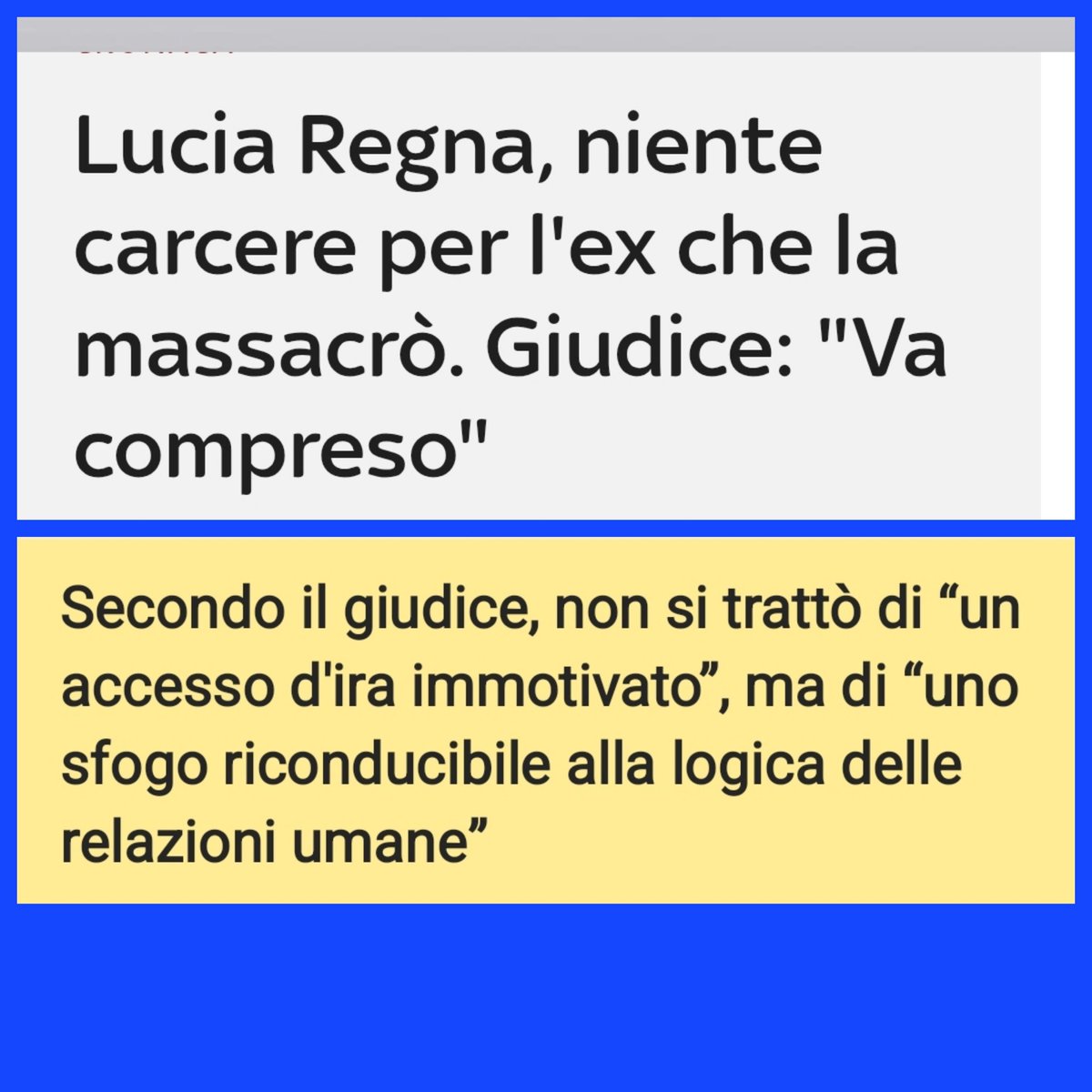 Il giudice Trib.di Torino ha assolto l'ex marito della 44enne dall'accusa di maltrattamenti
LUCIA, vittima di un PESTAGGIO nel 2022 che, DURATO 7 MIN., l'ha lasciata con il VOLTO DISTRUTTO, RICOSTRUITO da 21 PLACCHE di TITANIO, e un NERVO OCULARE LESIONATO
tg24.sky.it/cronaca/2025/0…