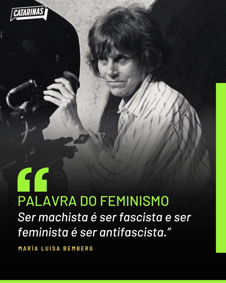 Você já ouviu a palavra do feminismo hoje? ✊🏿💜

Neste sábado, destacamos a reflexão da cineasta argentina María Luisa Bemberg.

Seus filmes exploram a emancipação feminina, as tensões com o patriarcado e as contradições da classe alta argentina.