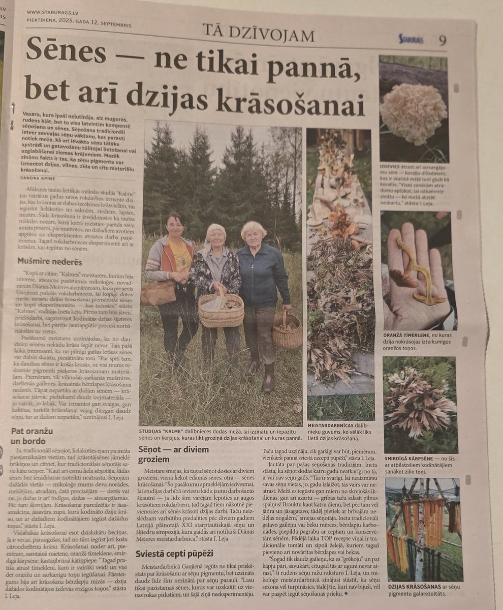 Diāna Meiere uztaisīja simbolisku meistardarbnīcu par godu gaidām iespējamai dalībai Latvijā plānotajā 21. starptautiskajā sēņu un šķiedru simpozijā.
Novēlu mums visiem tādu apņēmību un pacietību, kāds ir Diānai. 💪🍄